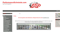 Desktop Screenshot of performanceschmiede.com